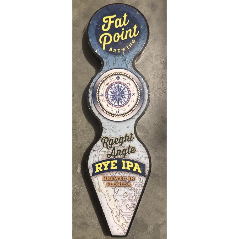 Fat Point Beer Tap Handle Ryeght Angle Rye IPA Florida Fat Point Brewing